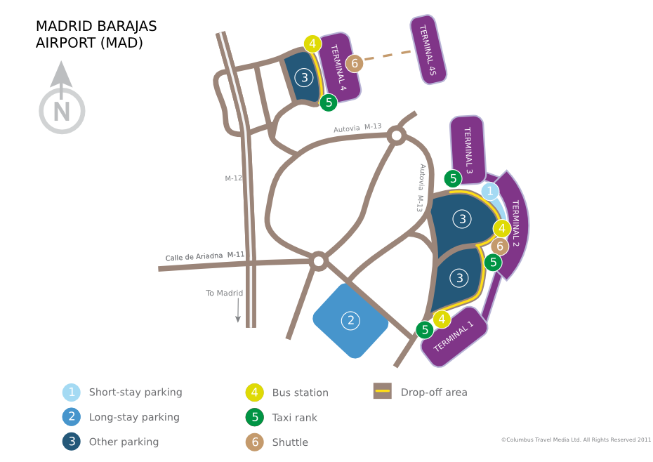 Madrid Barajas Airport map
