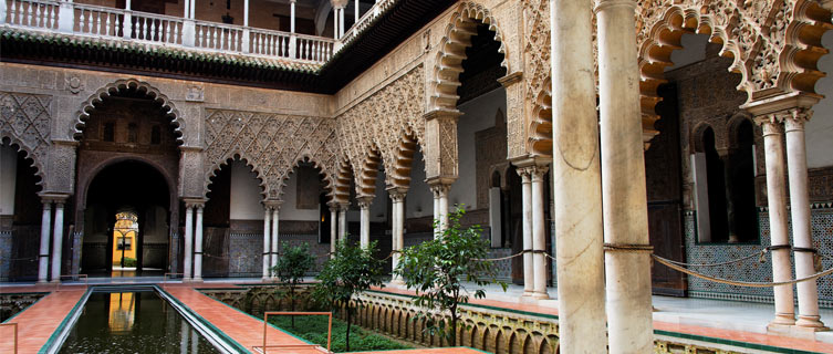Seville's Alcazares is a perfect example of Moorish architechture.