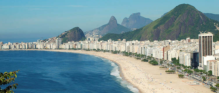 Take in the views from iconic Copacabana Beach