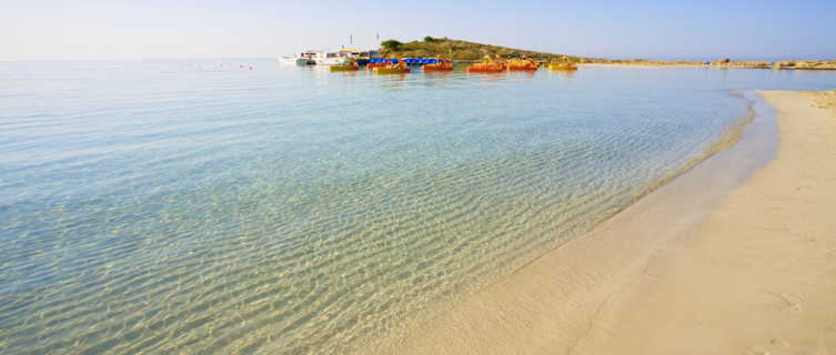 Ayia Napa features stretches of beautiful, golden beaches 