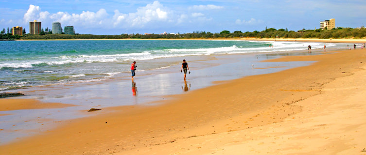 Mooloolaba beach is on Australia's Sunshine coast