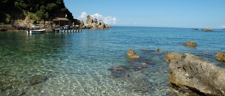 Kassiopi beaches form a lovely stretch of Corfu's coastline