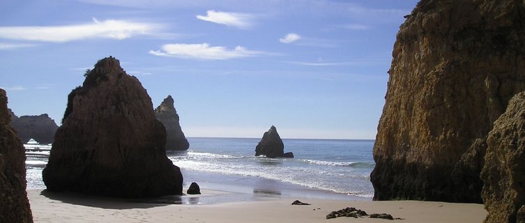 The fishing village of Alvor is littered with spectacular beaches and stunning rock formations