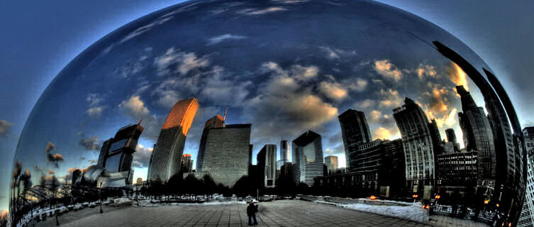 Cloud Gate sculpture, Millenium Park, Chicago