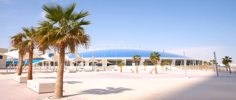 Outside Khalifa stadium in Doha