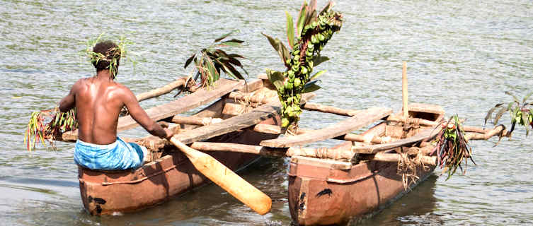 Traditional Outrigger Canoe, Vanuatu