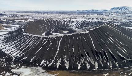 Hverfjall volcano crater, Iceland