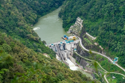 A hydropower plant in Bhutan