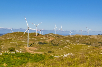 A wind farm near Maldonado, Uruguay